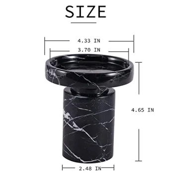 JIMEI Luxurious Natural Marble Candle Holder for Home