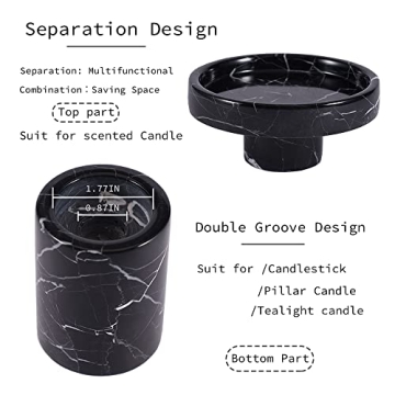 JIMEI Luxurious Natural Marble Candle Holder for Home