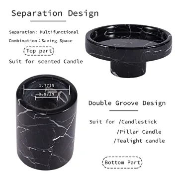 JIMEI Luxurious Natural Marble Candle Holder for Home