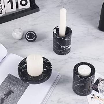 JIMEI Luxurious Natural Marble Candle Holder for Home