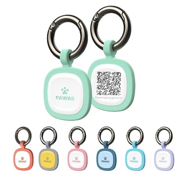 Pawaii QR Code Pet ID Tag, Silent Silicone Dog ID Tag, Modifiable Pet Online Profile, Free Online Pe...