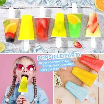 Popsicle Molds,Silicone Ice Pop Molds,BPA Free Popsicle Mold Reusable Easy Release Ice Pop Maker,Hom...