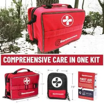 Surviveware Premium 238 Pcs First Aid Kit for Adventurers