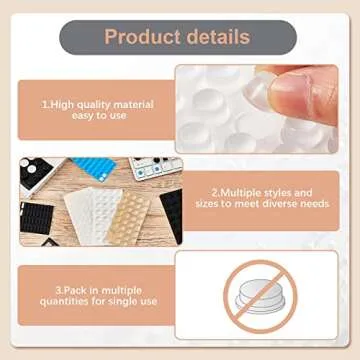 Leinuosen 300 Pcs Mixed Bump Dots for Visually Impaired, Adhesive Dots Braille Stickers for Low Vision Blind, Mixed Sizes and Colors, 8 Styles