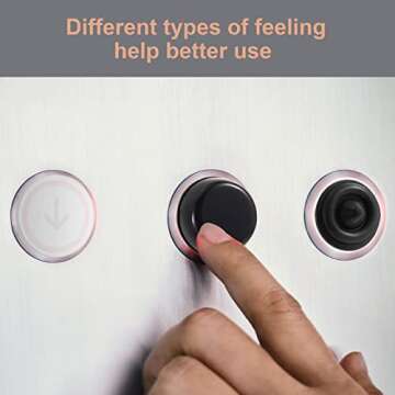 Leinuosen 300 Pcs Mixed Bump Dots for Visually Impaired, Adhesive Dots Braille Stickers for Low Vision Blind, Mixed Sizes and Colors, 8 Styles