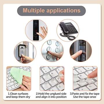 Leinuosen 300 Pcs Mixed Bump Dots for Visually Impaired, Adhesive Dots Braille Stickers for Low Vision Blind, Mixed Sizes and Colors, 8 Styles