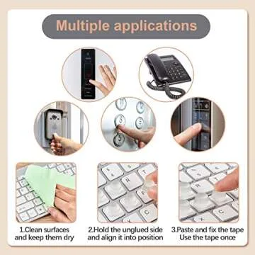 Leinuosen 300 Pcs Mixed Bump Dots for Visually Impaired, Adhesive Dots Braille Stickers for Low Vision Blind, Mixed Sizes and Colors, 8 Styles