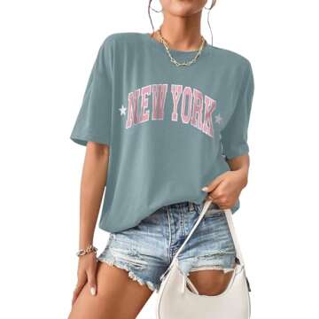 Trendy Remidoo Women's Oversized Graphic Tee for Casual Wear