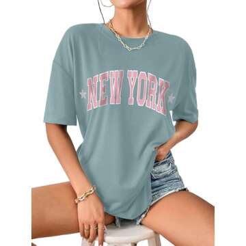 Trendy Remidoo Women's Oversized Graphic Tee for Casual Wear