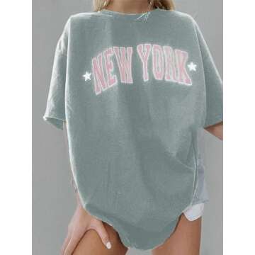 Trendy Remidoo Women's Oversized Graphic Tee for Casual Wear