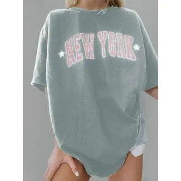 Trendy Remidoo Women's Oversized Graphic Tee for Casual Wear