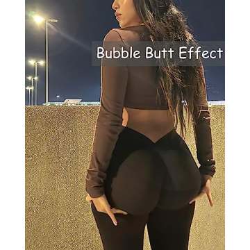 Danysu Women's V Cut Leggings - Soft High Waist Booty Tights