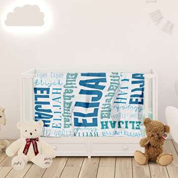 Personalized Baby Name Blankets - Soft Custom Gifts for Kids