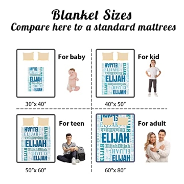 Personalized Baby Name Blankets - Soft Custom Gifts for Kids