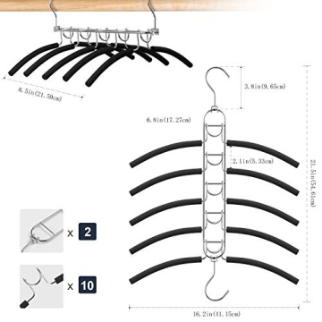 HuaQi Space Saving Clothing Hangers Durable & Elegant