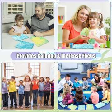 Frienda 2 Pack Marble Maze Mat Fidget Tactile Sensory Toys Stress Relief Toys Relief Anxiety Calming Mats for School Classroom Reduce Stress Anxiety Improve Focus(Vibrant Style,8.7 x 6.3 Inch)