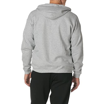Hanes Men's Hoodie, EcoSmart Fleece Zip-Front Hooded Sweatshirt, Cotton-Blend Fleece Hooded Sweatshirt, Mid-Weight Zip-Up