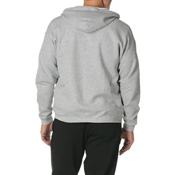 Hanes Men's Hoodie, EcoSmart Fleece Zip-Front Hooded Sweatshirt, Cotton-Blend Fleece Hooded Sweatshirt, Mid-Weight Zip-Up
