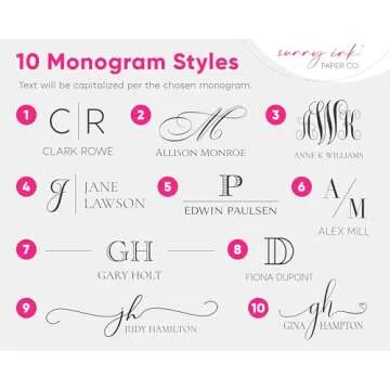 Personalized Monogram Note Cards - Elegant Custom Stationery