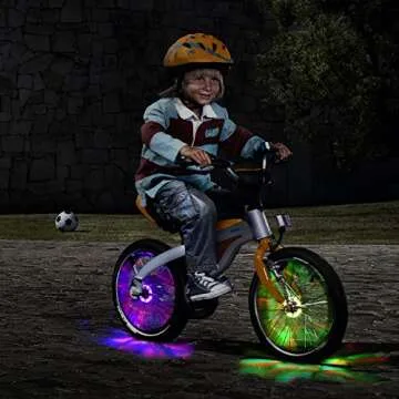TINANA Rechargeable Bike Wheel Hub Lights Waterproof LED Cycling Spoke Lights 7 Color Bicycle Safety...