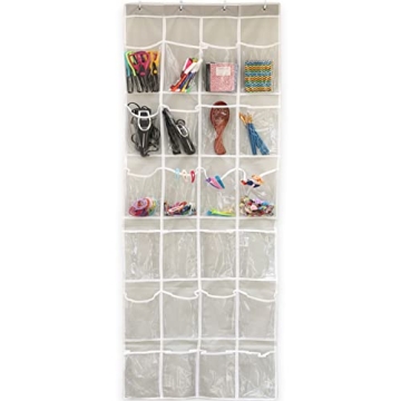 24 Pockets Over The Door Shoe Organizer for Space Saving