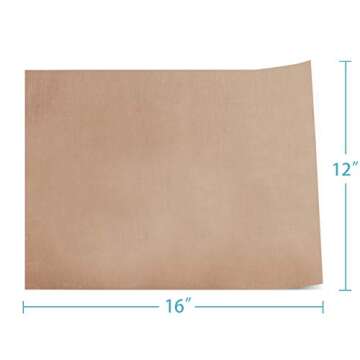 3 Pack PTFE Teflon Sheet For Heat Press Transfer Sheet Non Stick 12" X 16" Heat Transfer Paper Reusa...
