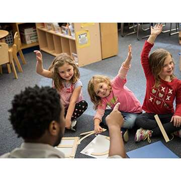 Learning Without Tears Wood Pieces Set for Capital Letters- Get Set for School and Handwriting Without Tears- Pre-K and K, Sensory, Letter Building, Alphabet Awareness, Mat Man - School and Home Use