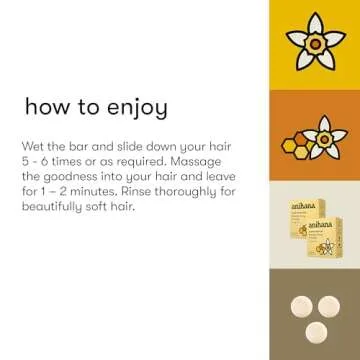 ANIHANA Conditioner Bar for Regular Normal Hair Clean Purifying Natural Healthy Look and Shine Paraben Free Manuka Honey and Vanilla 2.1 oz