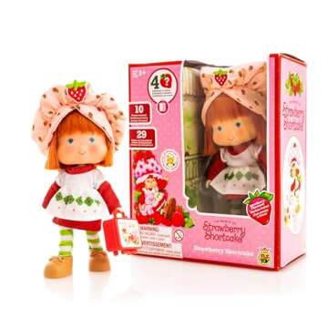 Strawberry Shortcake 'Limited Edition' Classic Version Strawberry Shortcake 5.5-inch Poseable Sweet Scented Fashion Doll with 4 Surprise Reveal Accessories