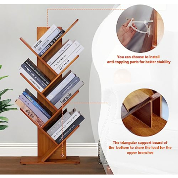 Stylish C&AHOME Tree Bookshelf for Home and Office