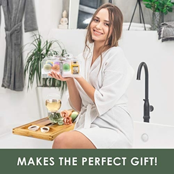 Luxurious Bathtub Caddy Gift Set for Bath Lovers