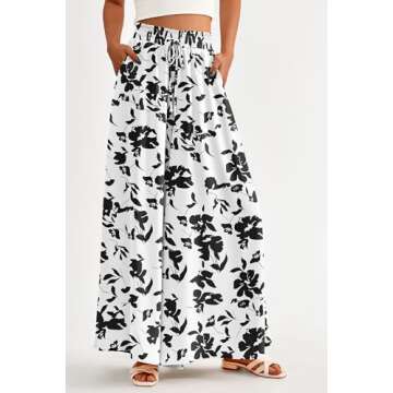 PRETTYGARDEN Women's 2025 Summer Wide Leg Palazzo Pants with Pockets