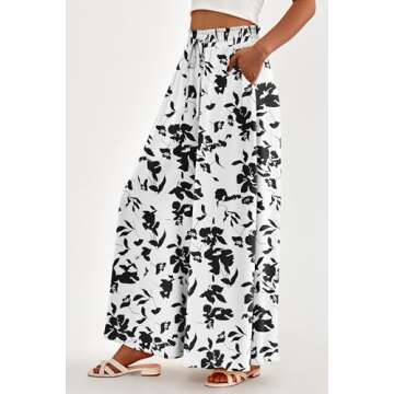 PRETTYGARDEN Women's Summer Wide Leg Palazzo Pants