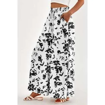PRETTYGARDEN Women's Summer Wide Leg Palazzo Pants