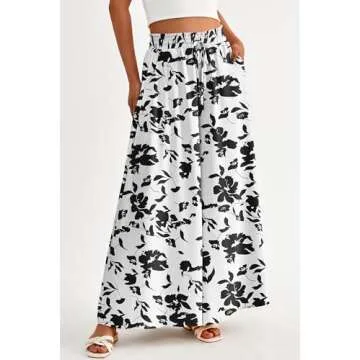 PRETTYGARDEN Women's Summer Wide Leg Palazzo Pants