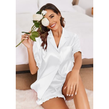 Ekouaer Satin Pajamas Set - Stylish Comfort for Women