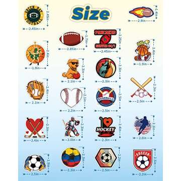 pcnearty 300 Pcs Sport Stickers for Kids, Water Bottle Stickers, Cute Vinyl Waterproof Hydroflask Phone Skateboard Laptop Stickers, Bulk Sticker Packs for Boys Girls Teens Adults