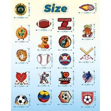 pcnearty 300 Pcs Sport Stickers for Kids, Water Bottle Stickers, Cute Vinyl Waterproof Hydroflask Phone Skateboard Laptop Stickers, Bulk Sticker Packs for Boys Girls Teens Adults