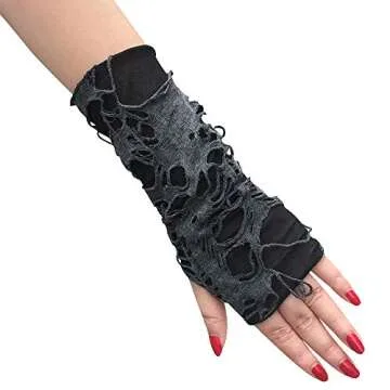 Punk Fingerless Gloves for Halloween & Cosplay Style