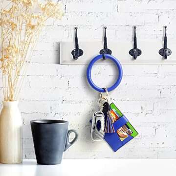 ZRTARY Wristlet Bracelet Keychain Wallet Credit Card Holder Tassel Keyring Bangle for Women with Gift Box