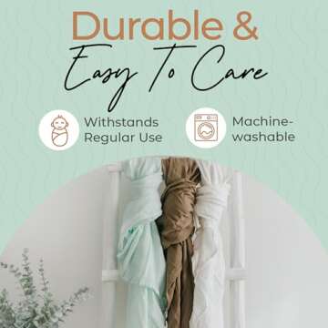 Fern & Avery Baby Swaddle Blankets - Receiving Blankets for Boys & Girls - Lightweight Breathable Gender Neutral Baby Gift - Mint 3-Pack