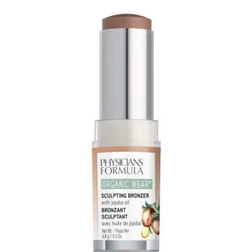 Physicians Formula Organic Wear All Natural Sculpting Face Bronzer Makeup Stick Mocha, Dermatologist Approved, 2- Mocha