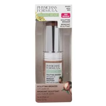 Physicians Formula Organic Wear All Natural Sculpting Face Bronzer Makeup Stick Mocha, Dermatologist Approved, 2- Mocha
