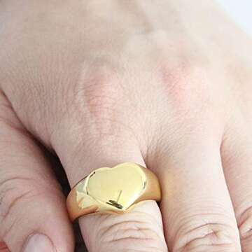 Heart Shaped Stainless Steel Wedding Promise Ring