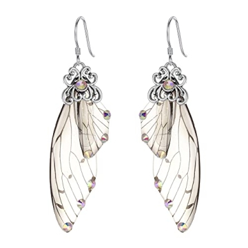 BriLove Elegant Butterfly Wing Earrings for Women