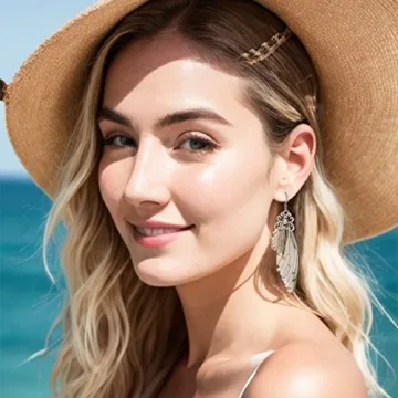 BriLove Elegant Butterfly Wing Earrings for Women