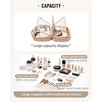 EACHY Travel Makeup Bag Large Capacity Design Gift for Women