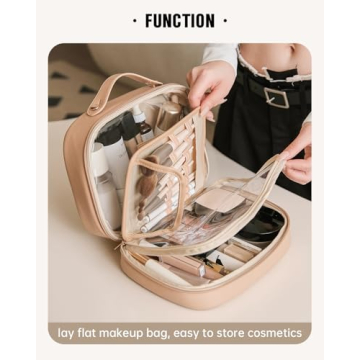 EACHY Travel Makeup Bag Large Capacity Design Gift for Women