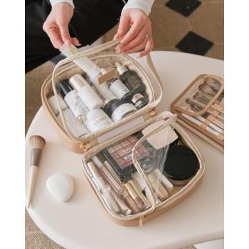 EACHY Travel Makeup Bag Large Capacity Design Gift for Women