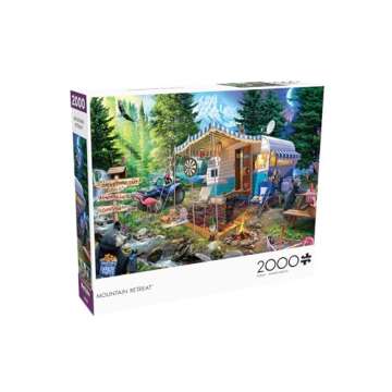 Buffalo Games - Jeff Haynie - Mountain Retreat - 2000 Piece Jigsaw Puzzle for Adults -Challenging Puzzle Perfect for Game Nights - Finished Size is 38.50 x 26.50